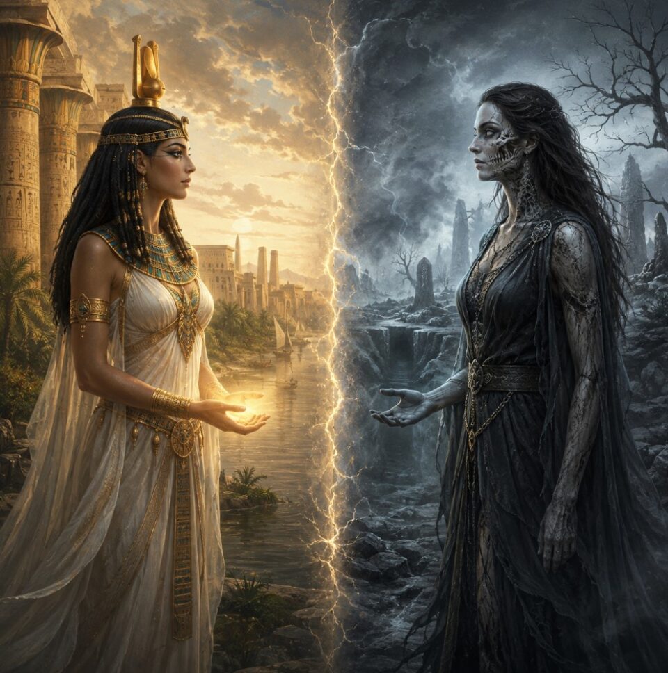 Iside e Hel affrontate in un ipotetico scontro tra mitologia egizia e norrena